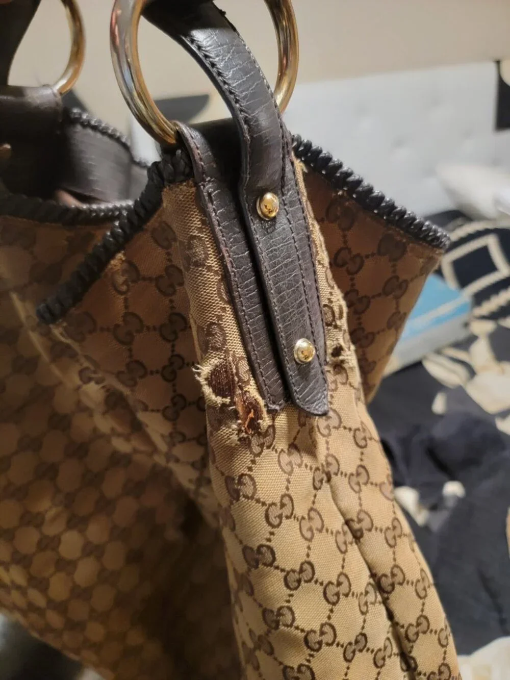 Authentic Gucci Brown Monogram Bag